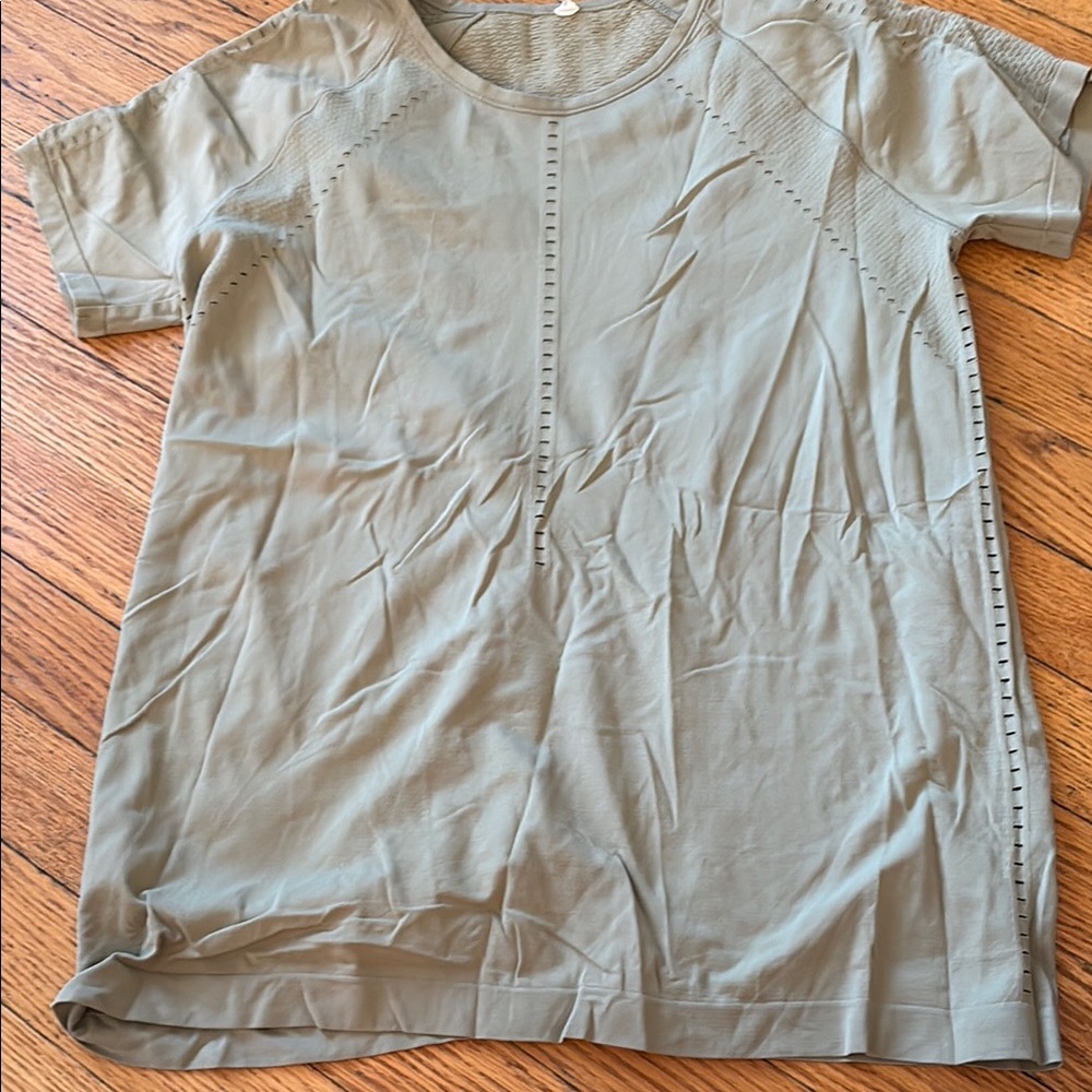 Athleta Sage Green Perforated Active Top